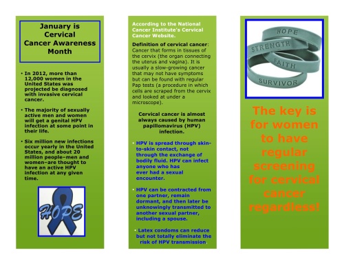 January; Cervical jpCancer Awareness Month